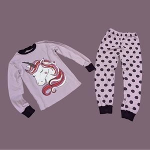 Unicorns and Polka Dots pajama set